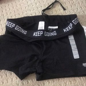 Black athletic shorts